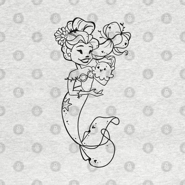 Jelly Mermaid Sketch by Maxineart